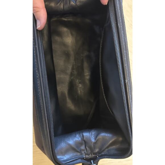 Vintage HCL Mens Toiletry Handcrafted Leather Monogram Travel Bag Shave Kit RARE - Picture 5 of 16